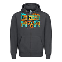 Smoke basketball mom with leopard Zipper Hoodie - Zillion Design Studio