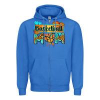 True Royal basketball mom with leopard Zipper Hoodie - Zillion Design Studio