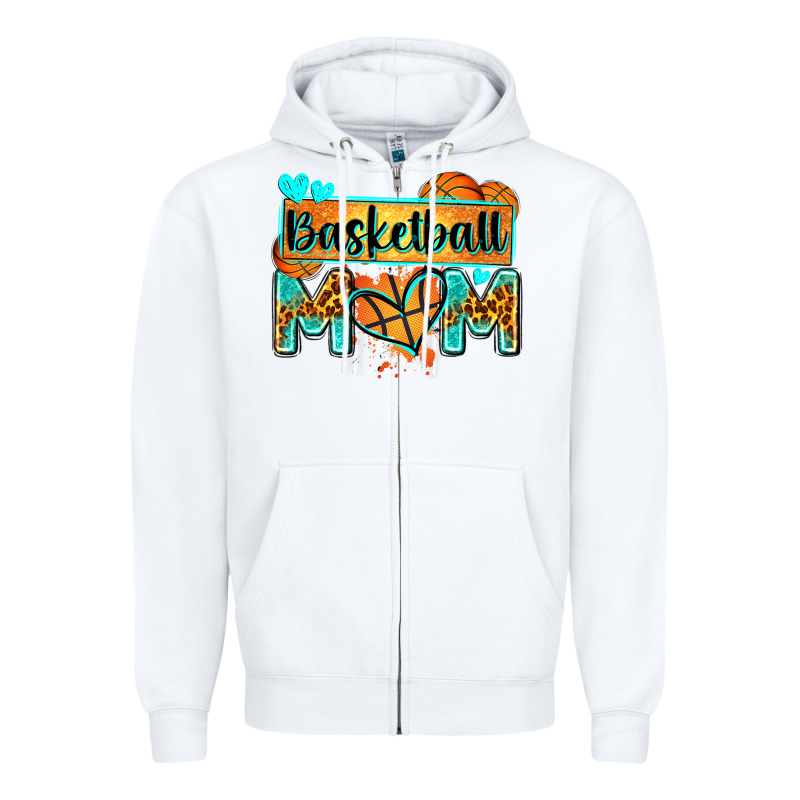 Basketball Mom With Leopard Zipper Hoodie by Zillion Design Studio | Teevron