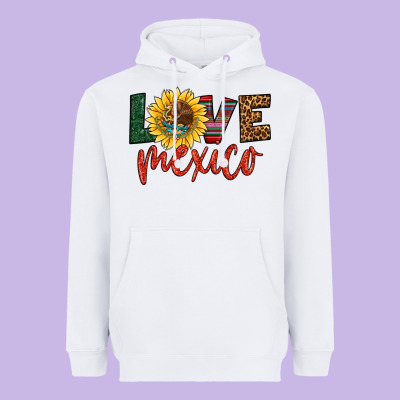 Love Mexico Heavyweight Hoodie Designed By Hra Design Shop