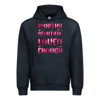 Navy you are worthy you are beautiful Urban Hoodie - MaliasSmallBusiness