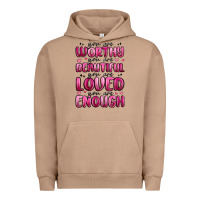 Pigment Burro you are worthy you are beautiful Urban Hoodie - MaliasSmallBusiness