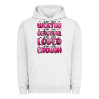 Pigment Lunar Rock you are worthy you are beautiful Urban Hoodie - MaliasSmallBusiness