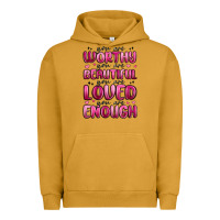 Pigment Peanut Butter you are worthy you are beautiful Urban Hoodie - MaliasSmallBusiness