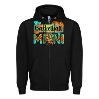 Black basketball mini with leopard Zipper Hoodie - Zillion Design Studio