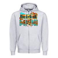 Heather Grey basketball mini with leopard Zipper Hoodie - Zillion Design Studio