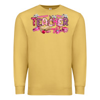 Antique Gold breast cancer teacher Premium Sweatshirt - Artiststas