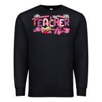 Black breast cancer teacher Premium Sweatshirt - Artiststas