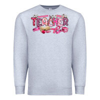 Heather Grey breast cancer teacher Premium Sweatshirt - Artiststas
