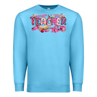 Ocean Blue breast cancer teacher Premium Sweatshirt - Artiststas