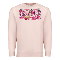 Pale Pink breast cancer teacher Premium Sweatshirt - Artiststas