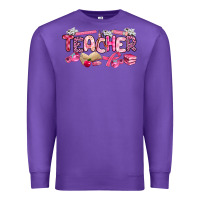 Purple breast cancer teacher Premium Sweatshirt - Artiststas