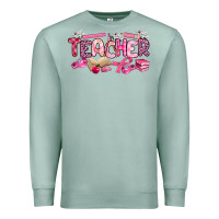 Seafoam breast cancer teacher Premium Sweatshirt - Artiststas