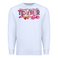 White breast cancer teacher Premium Sweatshirt - Artiststas