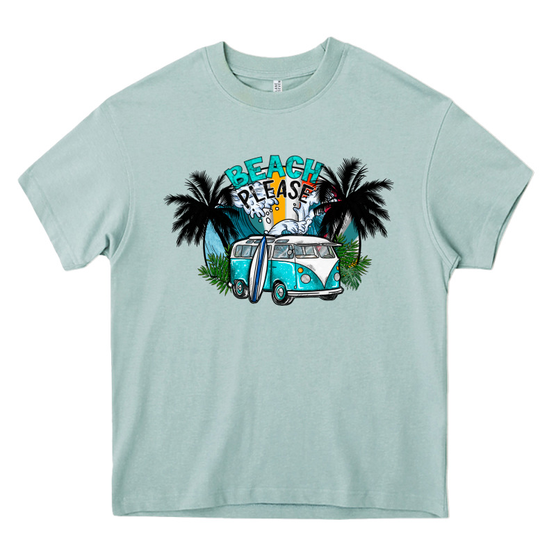 Beach Please Heavy Core Tee by CowhideDigitalArt | Teevron