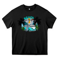 Black beach please Heavy Core Tee - CowhideDigitalArt