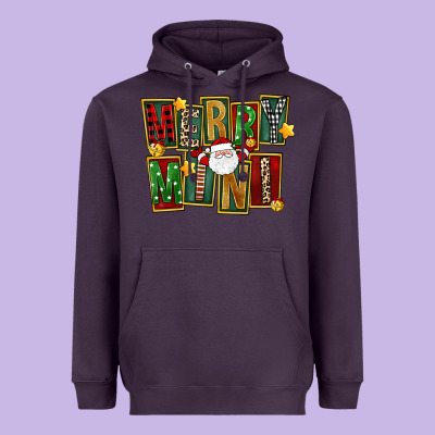 Christmas Merry Mini Heavyweight Hoodie Designed By Fadigitalartstudio