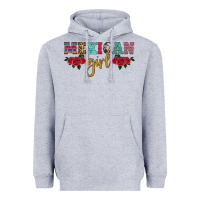 Heather Grey mexican girl Heavyweight Hoodie - HRA Design Shop