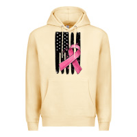 Pina Colada breast cancer ribbon american flag Premium Hoodie - MaliasSmallBusiness