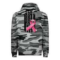 Slate Camo breast cancer ribbon american flag Premium Hoodie - MaliasSmallBusiness