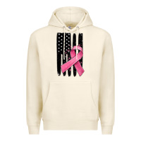 Tofu breast cancer ribbon american flag Premium Hoodie - MaliasSmallBusiness