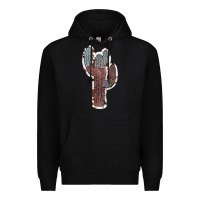 Black Cowhide Old Cactus Premium Hoodie - RanaPortraitStore