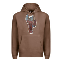 Chestnut Cowhide Old Cactus Premium Hoodie - RanaPortraitStore