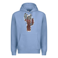 Colony Blue Cowhide Old Cactus Premium Hoodie - RanaPortraitStore