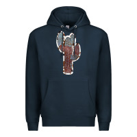 Navy Cowhide Old Cactus Premium Hoodie - RanaPortraitStore