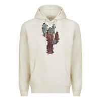 Oatmeal Heather Cowhide Old Cactus Premium Hoodie - RanaPortraitStore