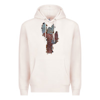 Pale Pink Cowhide Old Cactus Premium Hoodie - RanaPortraitStore