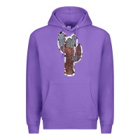 Purple Cowhide Old Cactus Premium Hoodie - RanaPortraitStore