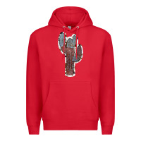 Red Cowhide Old Cactus Premium Hoodie - RanaPortraitStore
