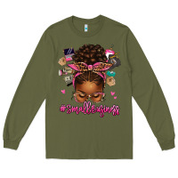 Army Green small business afro messy bun Long Sleeve Tee - texasbilliewilder