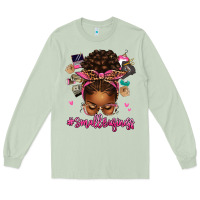 Matcha small business afro messy bun Long Sleeve Tee - texasbilliewilder