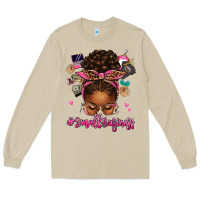 Mushroom small business afro messy bun Long Sleeve Tee - texasbilliewilder