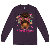 Plum small business afro messy bun Long Sleeve Tee - texasbilliewilder