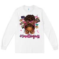 Small Business Afro Messy Bun Long Sleeve Tee | Teevron
