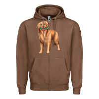 Chestnut golden retriever with toys Zipper Hoodie - texasbilliewilder