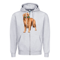 Heather Grey golden retriever with toys Zipper Hoodie - texasbilliewilder