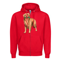 Red golden retriever with toys Zipper Hoodie - texasbilliewilder