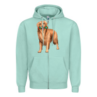 Seafoam golden retriever with toys Zipper Hoodie - texasbilliewilder