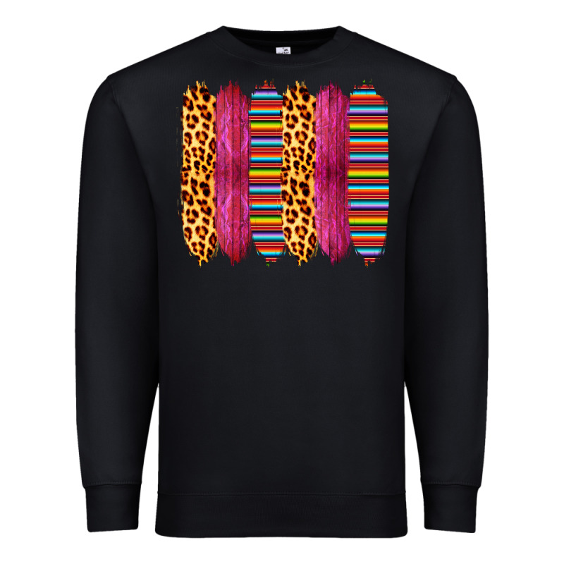 Pink Leopard Serape Brush Strokes Premium Sweatshirt by Bettercallsaul | Teevron