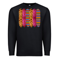 Black Pink Leopard Serape Brush Strokes Premium Sweatshirt - Bettercallsaul