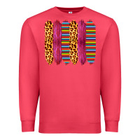 Cardinal Pink Leopard Serape Brush Strokes Premium Sweatshirt - Bettercallsaul