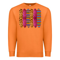 Carrot Pink Leopard Serape Brush Strokes Premium Sweatshirt - Bettercallsaul