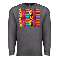 Charcoal Heather Pink Leopard Serape Brush Strokes Premium Sweatshirt - Bettercallsaul