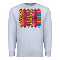 Heather Grey Pink Leopard Serape Brush Strokes Premium Sweatshirt - Bettercallsaul