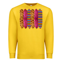 Lemon Pink Leopard Serape Brush Strokes Premium Sweatshirt - Bettercallsaul
