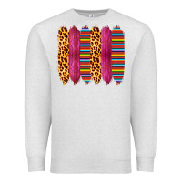 Oatmeal Heather Pink Leopard Serape Brush Strokes Premium Sweatshirt - Bettercallsaul